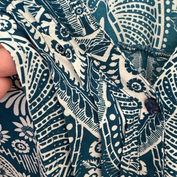 ❤️Denim 24/7 Tunic Blouse 3/4 tab Sleeves Button Down Women’s 22W Boho - Picture 5 of 10